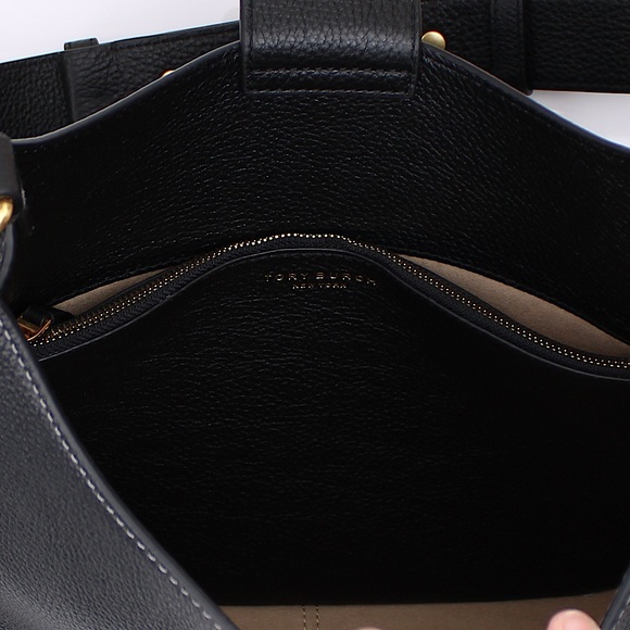 Tory Burch Thea Large Shoulder Bag In Black - Picture 11 of 13